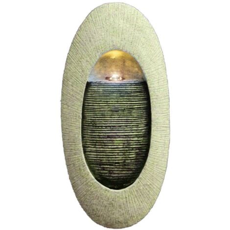 GEEZY Garden Water Feature Outdoor Fountains Indoor Water Features LED Indoor/Outdoor Waterfall Water Fountain Indoor Fountains Garden Water Features Outdoor Garden Fountain (Wall Fountain)