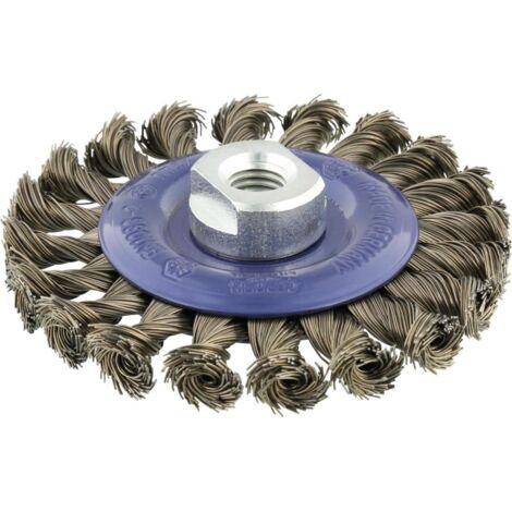 Geflochtene Stahlrundbürste mit M14 Mutter Ø 115 mm und Ø 0,50 mm Besatz  Osborn 0402631151