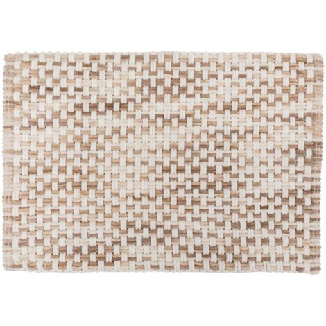 Geflochtener badeteppich taupe 50x75cm - 5five