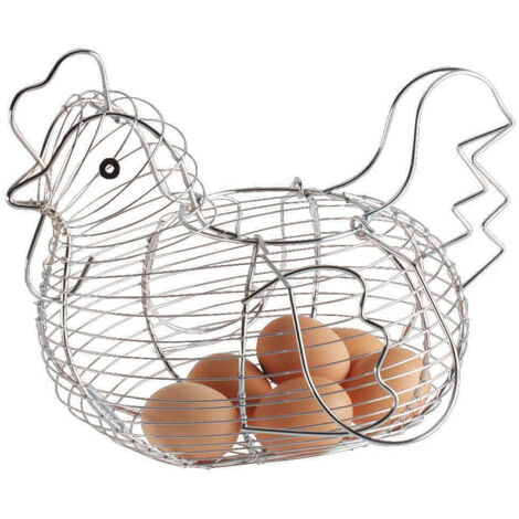 Geflochtener Obstkorb aus Schmiedeeisen für Eier und Dekoration