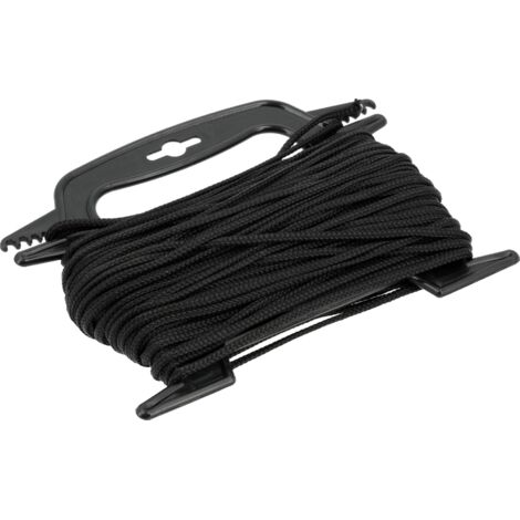 Geflochtenes Polypropylenseil 3 mm, 30 m, schwarz