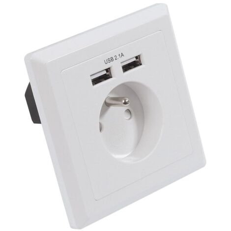 GEFOM 400250 - Presa da incasso USB, colore: Bianco