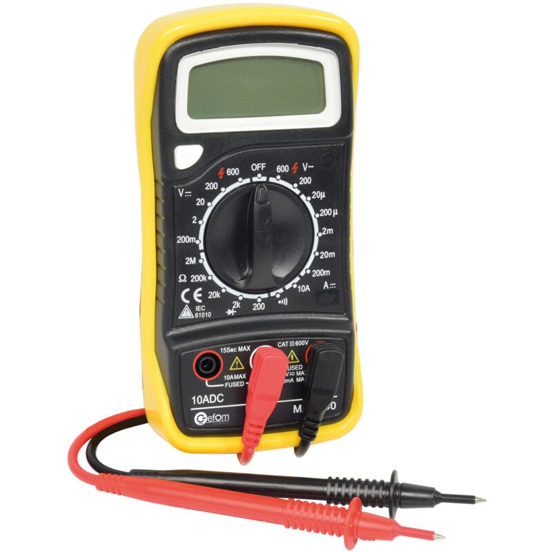Gefom - multimètre digital avec coque de protection - 500149