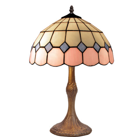 Geformte Tischlampe mit Schirmdurchmesser 30 cm, Pink-Serie