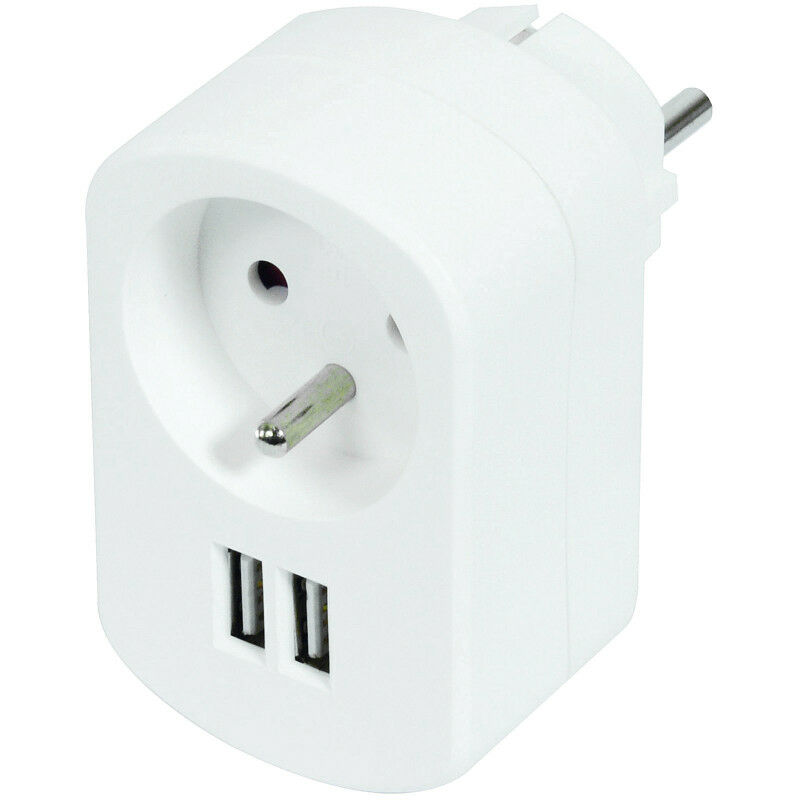 Prise avec 2 chargeurs usb 2.1 a Prise avec 2 chargeurs usb 2.1 a