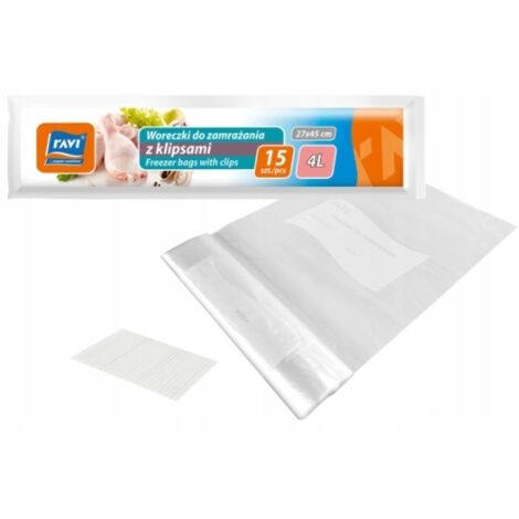 Gefrierbeutel mit Clip 4l 15St