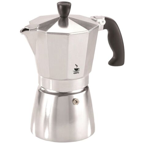 Gefu Espressokocher Lucino, Espresso-Kanne für 3 Tassen, Aluminium / Kunststoff, 16070
