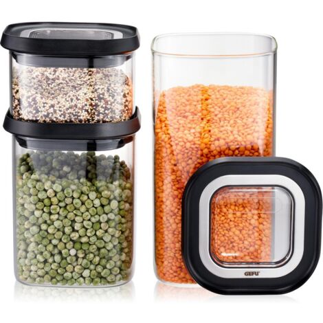 GEFU PANTRY - Set de 3 Glasgefäße de mit dicht schließenden Deckeln