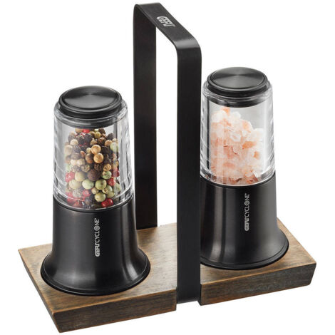 Gefu X-plosion Salz- Pfeffermühl en-Set 11 cm Schwarz