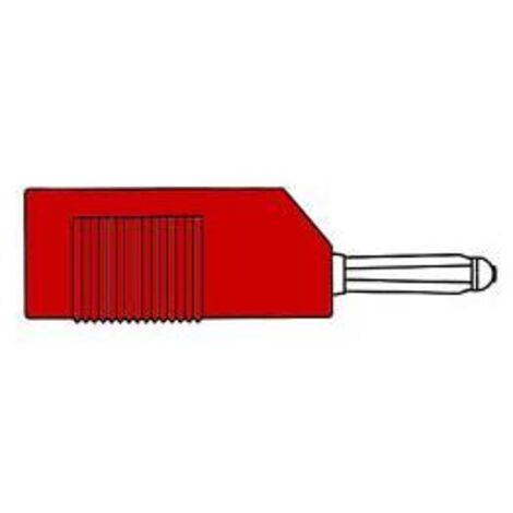 Gegenstecker 4mm mit kabellangs oder quermontage mit schraube rot bsb 20k