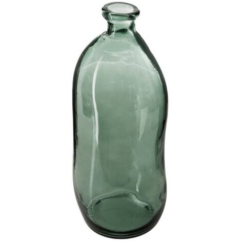 Gehackte Blumenvase, Glasflasche, Farbe khaki, 35 cm - Atmosphera