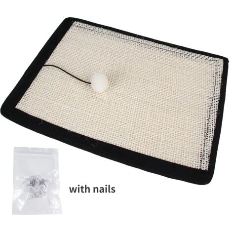 Gehäkelte Sisal-Kratzmatte mit Schlaufen, Kratzschutzkissenbezug für Tischbeine und Sofas, Beißschutz, verhindert Kratzer, Katzenspielzeug mit Krallenschutz