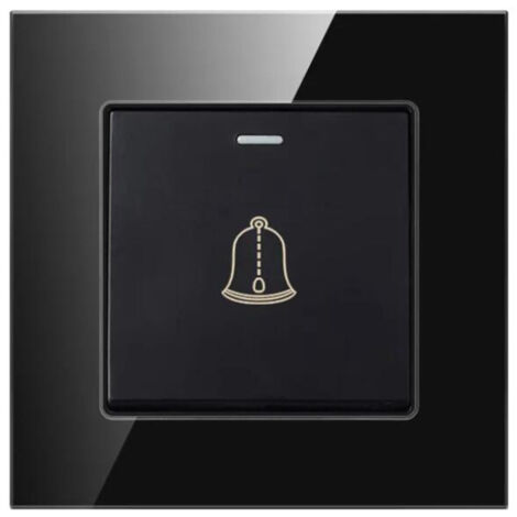 Gehärtetes Glas Panel Türklingel Wand Türklingel Schalter Druckknopf 220 250V Home Hotel Appliances