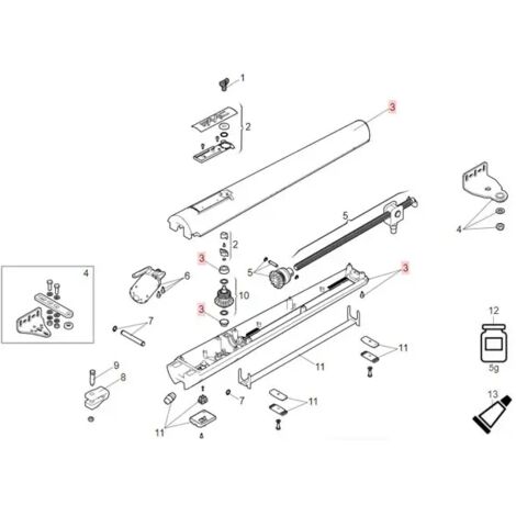 Gehäusekörpergruppe für Motor S418 2014 Ersatz FAAC 63000563