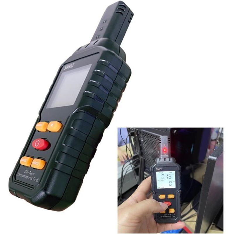 Geiger Counter, Nuclear Radiation Detector, Professional High-Precision Radioactive Detector, Data Tester, Dosimeter, Marble Base, EMF Meter,