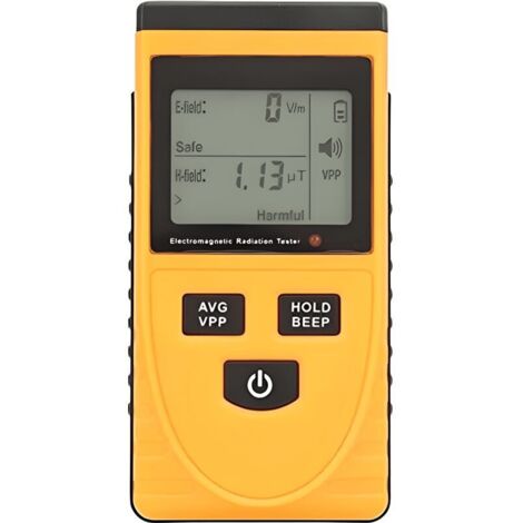 Geiger Counter - Portable EMF Electromagnetic Radiation Detector with Audible and Visual Alarm, Digital LCD Magnetic Field Radiation Tester