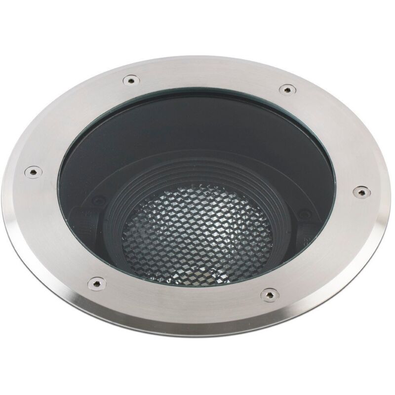 Faro Barcelona - geiser - Encastrés de sol inoxydable satiné et noir mat de faro 70306