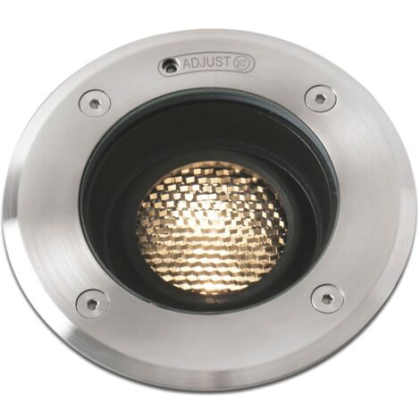GEISER - Encastrés de sol inoxydable satiné et noir mat de FARO