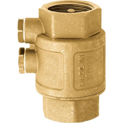 GEKA 5796SB VANNE INTERMÉDIAIRE AVEC 2X FILETAGE FEMELLE G 1 4'' ET VIS DE PURGE, OR, 18 X 8 X 13 CM FORUM DVE4015933010459