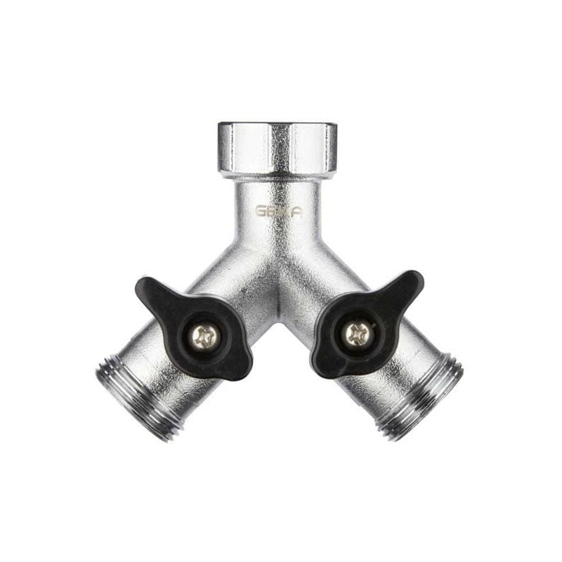 Raccord avec vanne 2 voies filetées geka® plus