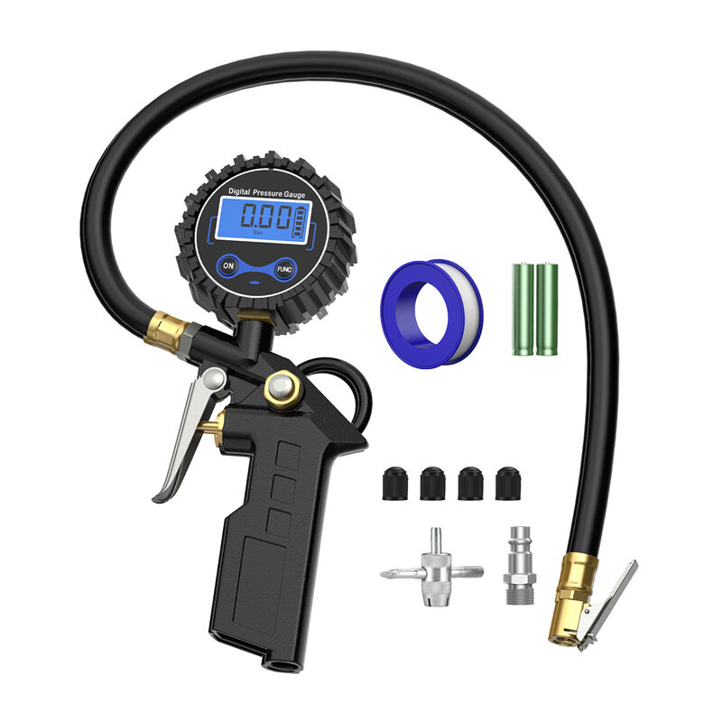 Geker - Manomètre Numérique avec Écran lcd Testeur de Pression de Pneus Gonfleur de Pneus Testeur de Pression d'Air Haute Précision 255 psi pour