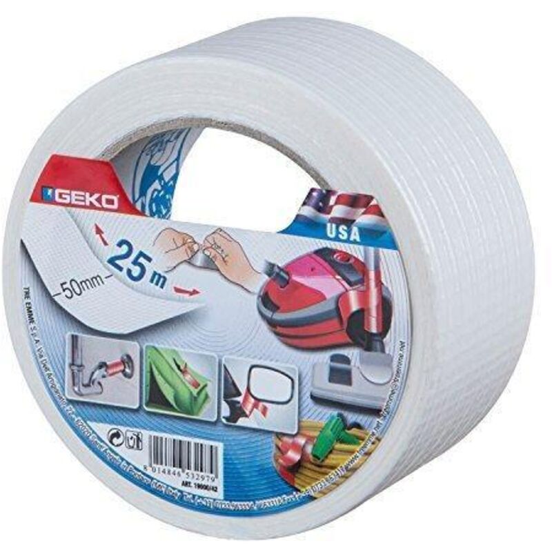 19000 42 Nastro Adesivo 50x25 Bianco Geko
