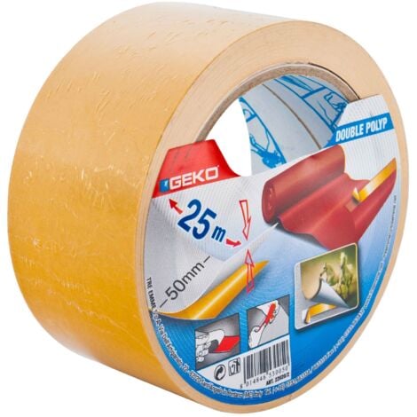 GEKO DOUBLE FACE POLYPROPYLENE 25MX50MM
