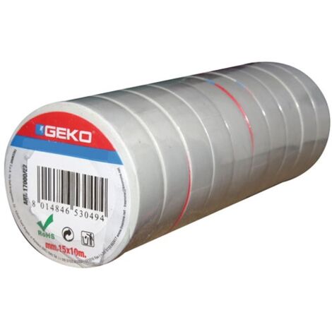 Geko 8014846530494 Adhésif isolation blanc 15mm x 10m lot 10