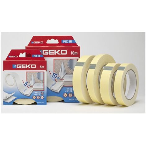 Geko 8014846532061 Cinta adhésive double face blanc 19 mm
