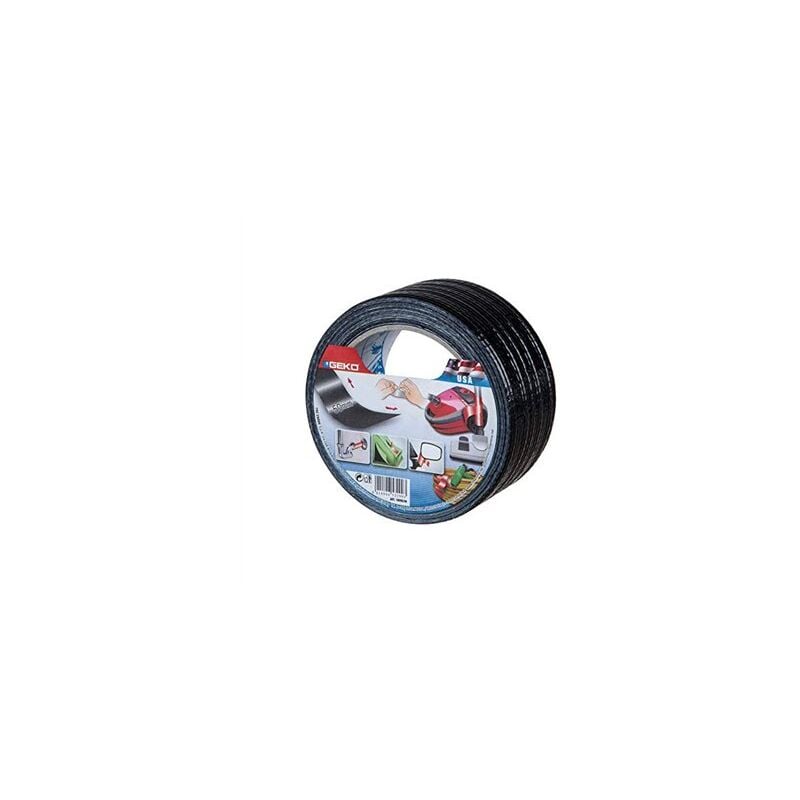 Mini rotolo di nastro adesivo 10mt x50mm nero gsc geko