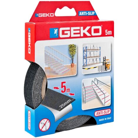 GEKO - Adhésif antidérapant 25mmx5m noir