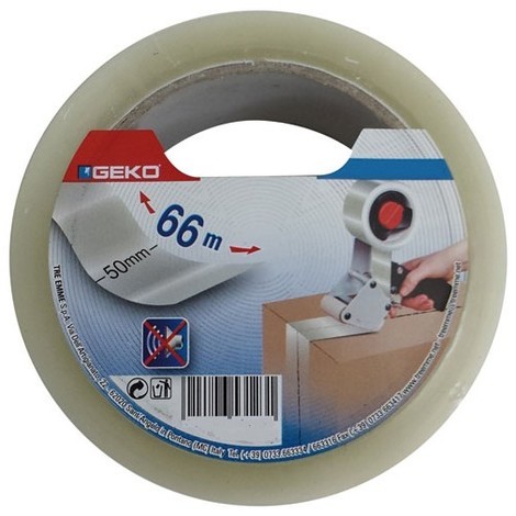 GEKO - Adhésif emballage PVC - 50 mm x 66 m - havane