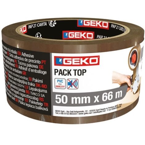 GEKO - Adhesif emballage pvc 50 x 66 mm havane
