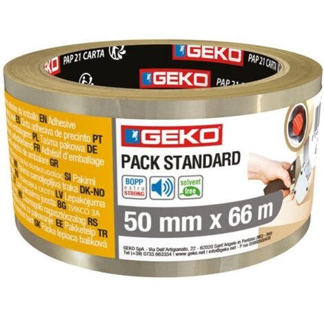 GEKO - Adhésif emballage standard 50mmx66m transparent