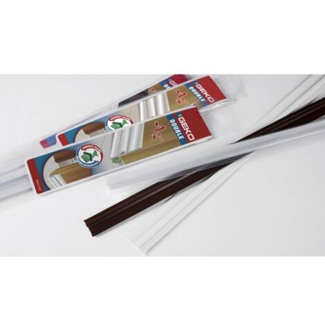 Geko bajo puerta adhesivo PVC perfil 1m 38mm marrón