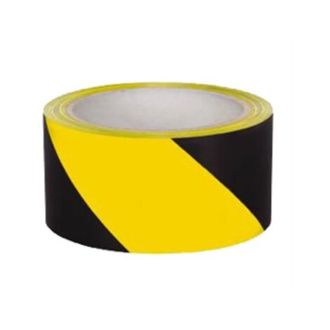 geko banda cinta señalizacion rollo 7 cmx200 m amari-negra 200-6