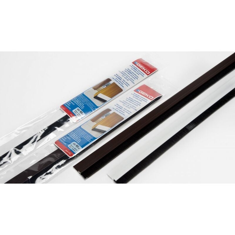 Geko bas porte adh alu 100CM marron avec brosse flexible 1400/14