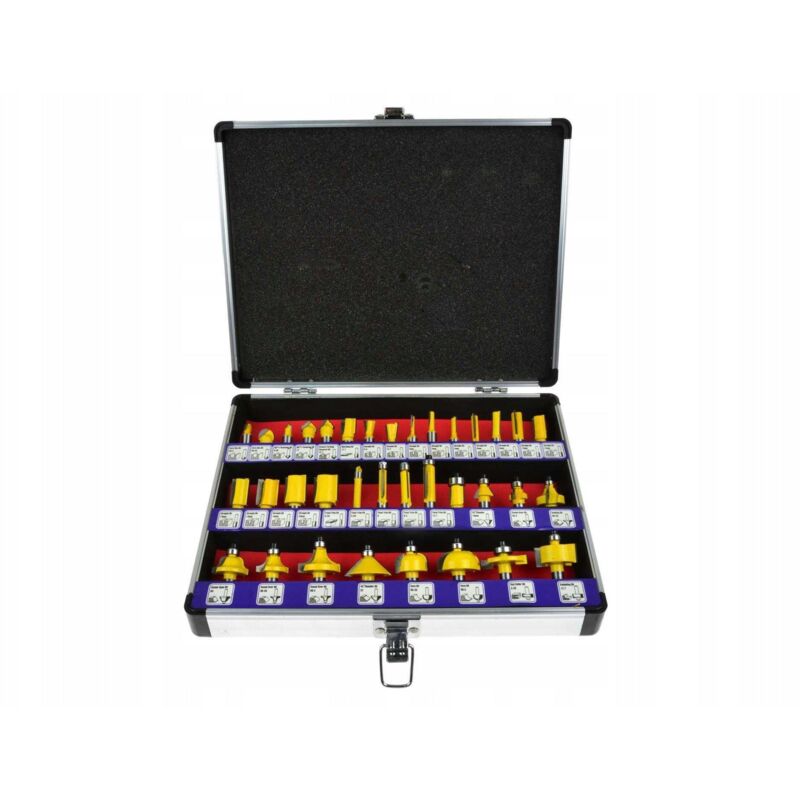 Geko Fräser-set Silber Für Oberfräse 35 Teile