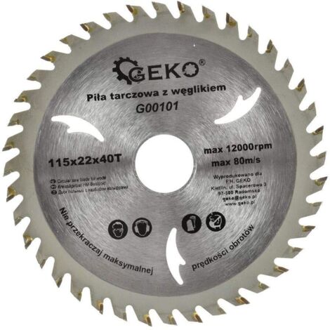 Geko G00146 Tct - Hoja de sierra circular para madera (250 x 32 x 60 T, 12 unidades)