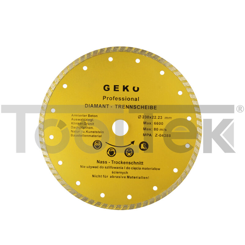 Image of Geko G00264 disco diamantato taglio marmo cemento mattoni 230mm