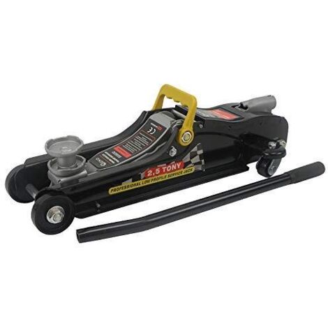 GEKO G02032 LOW PROFILE CRIC ROULEUR DE GARAGE, 2,5 T, NOIR GEKOG02032
