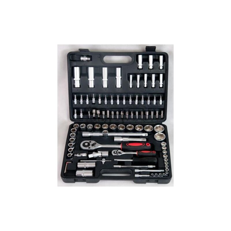 Geko G10150 - Set de clés à douilles with ratchet (94 pièces, 1/4'), multicolore