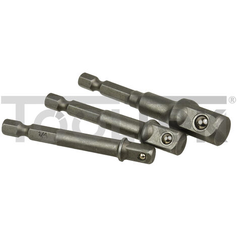 GEKO G15010 SET ADATTATORI BUSSOLA 1/4" 3/8" 1/2" AVVITATORI TRAPANO