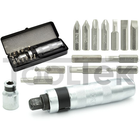 GEKO G30252 CACCIAVITI A PERCUSSIONE PER VITI E BULLONI AD IMPATTO 15pz
