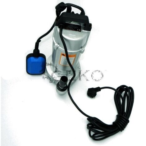 Geko G81405 - Unterwasserpumpe mit Schwimmerschalter, Farbe silber
