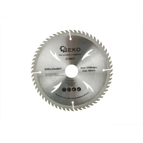 Geko TCT lame de scie circulaire acier 200 mm 60 dents