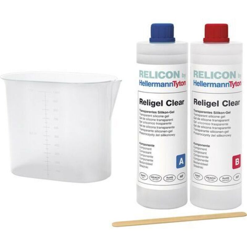 Gel à 2 composants HellermannTyton Religel Clear 1000-SIG-CL 435-00754 1 pc(s) X055351