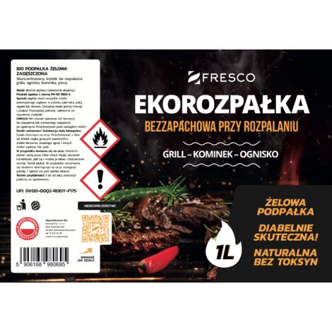 Gel allume-feu écologique FRESCO 1,0 L, sans odeur