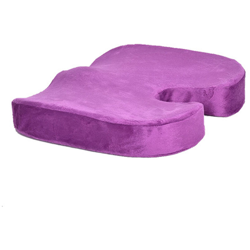 

Gel amortiguador de asiento de coche comodo Oficina aliviar el dolor de las nalgas de Soporte de Memoria cojin de espuma, purpura