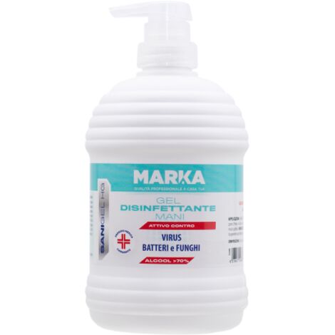 Gel assainissant de'sinfectant pour les mains Sanigel 500 ml a' base d'alcool e'thylique actif contre les virus bacte'ries et champignons